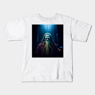 Ethereal Menace: Dark Portrait of a Terrifying Mind Flayer Kids T-Shirt